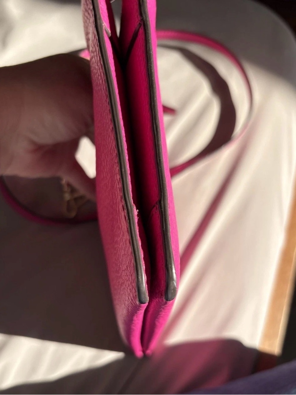 Michael Kors Jet Set LG DBL Pouch Shoulder/Crossbody, Wild Berry/Deep Pink - Picture 8 of 14